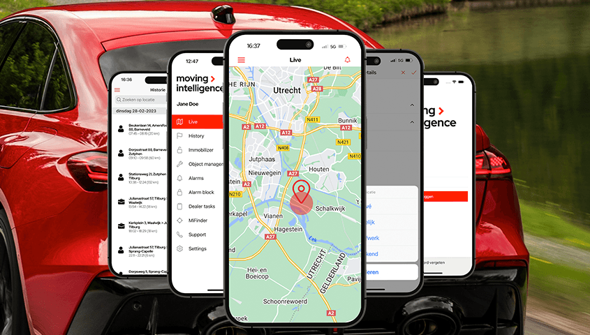 MiApp voor bediening beveiliging Audi RS5