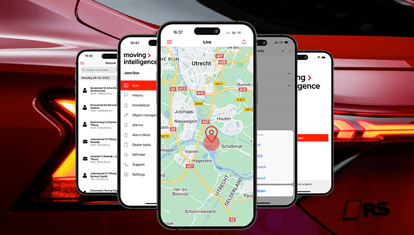 MiApp voor bediening beveiliging Audi RS5 of RS6