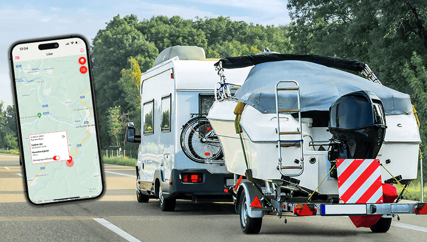 Beveilig camper en boot met Peilzender of Retreever