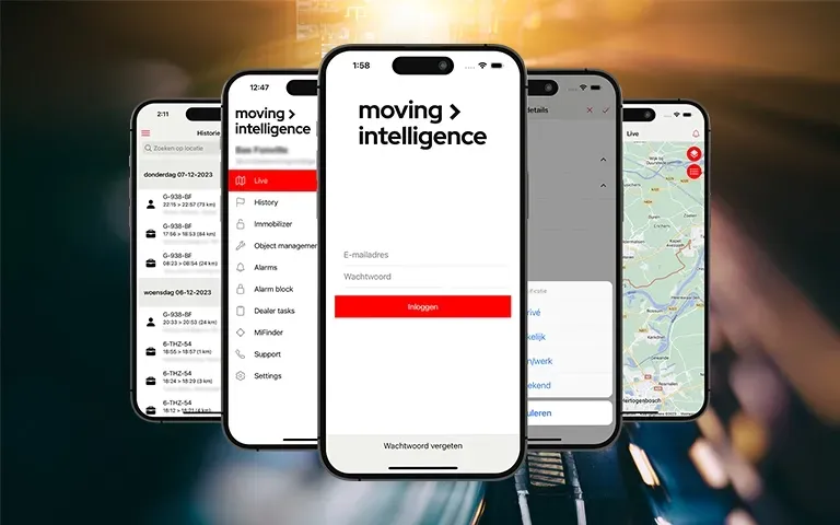 Volg uw caravan met de app en het Moving Intelligence-platform