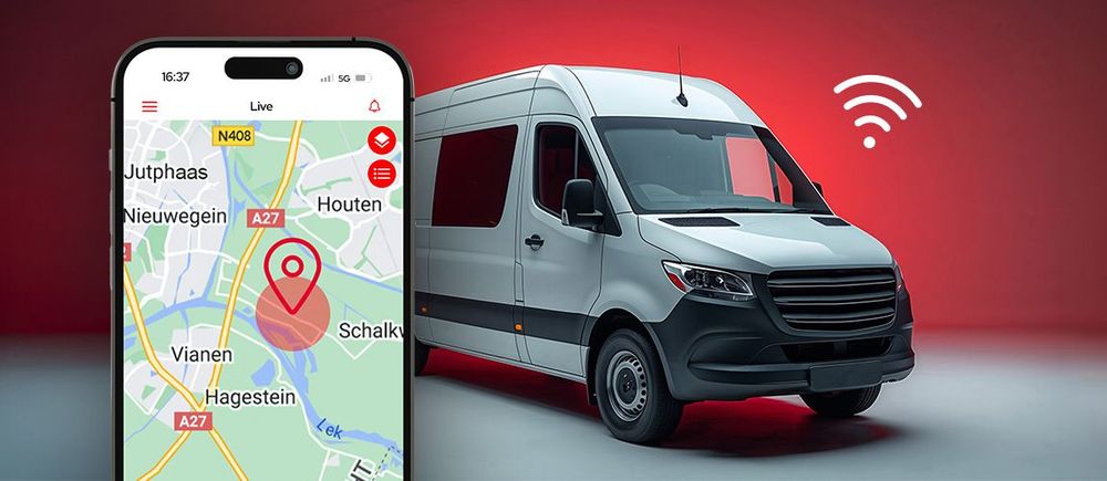gps-tracker om auto en bus live te volgen