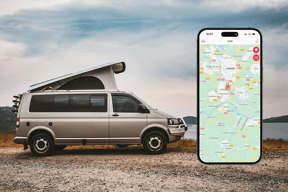 Volg uw camper in de app